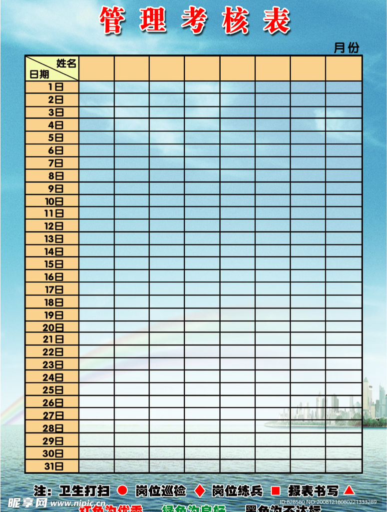 管理考核表1