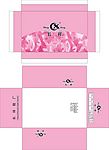 红色花瓣女鞋包装