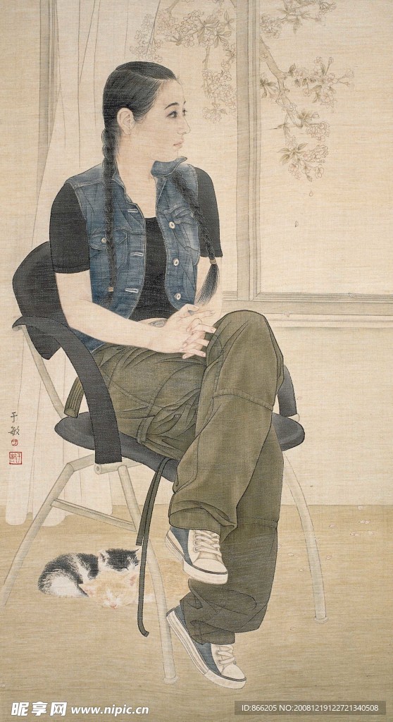 于敏工笔人物