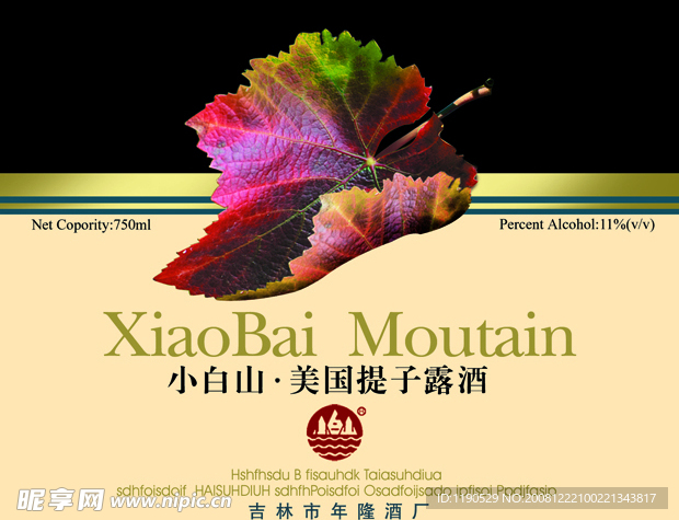 酒标 PSD 叶子