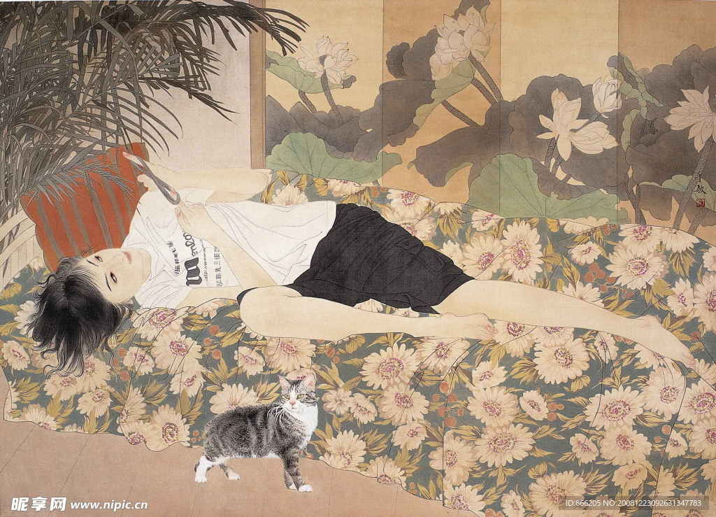 于敏工笔人物