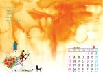 2009插画时尚台历模板时尚生活图片