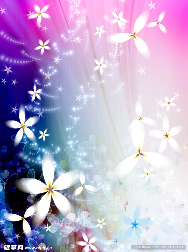 制作光束碎花效果
