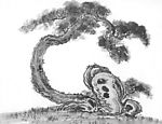 水墨千年古树