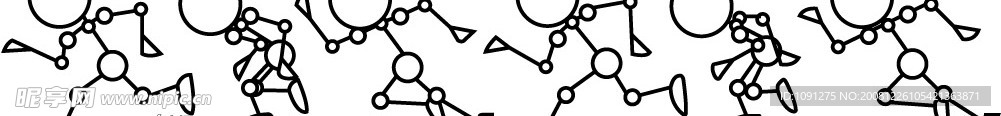 矢量人物跑步关键桢分解图