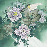 李晓明工笔画 解语花