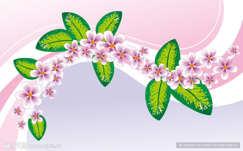 时尚花纹矢量图
