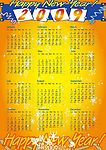 2009全年牛年日历矢量图