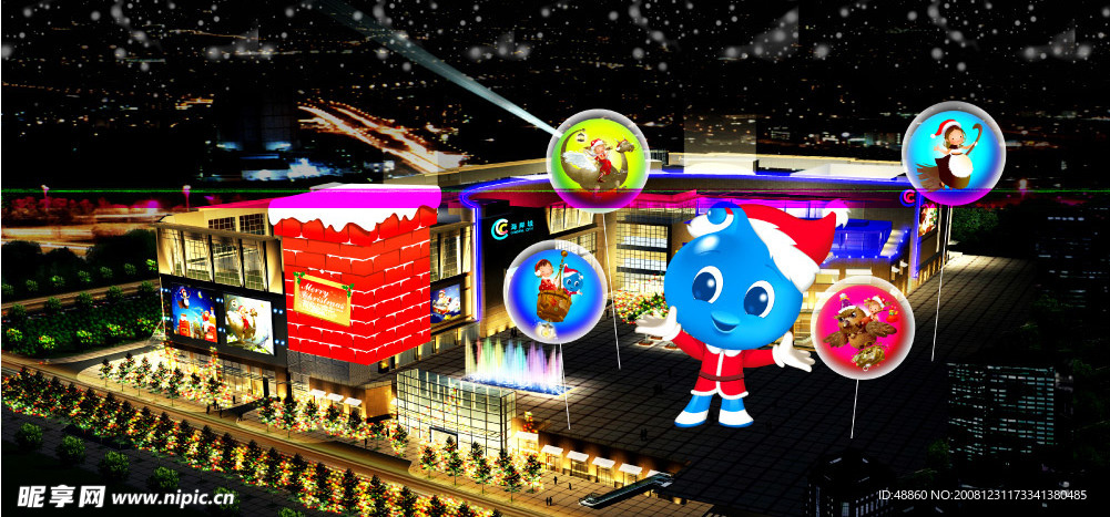 大型广场圣诞节场景布置