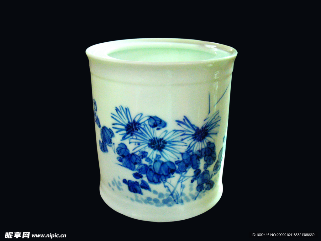 景德镇青花瓷器--笔筒