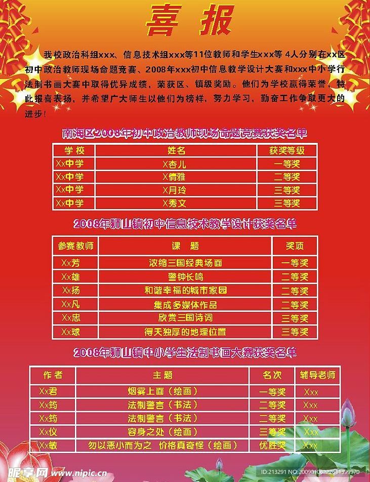 喜报
