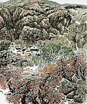 姜光明  国画 《山果盈枝》