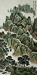 姜光明 国画《重峦凝翠》