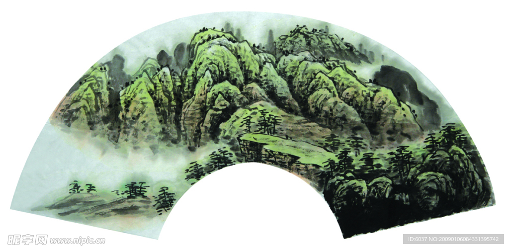 姜光明 国画  《千峰滴翠》