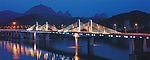 广西柳州市三门江大桥夜景