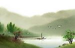 唯美的 台湾水彩素材