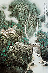 姜光明 国画 《家在青山更幽处》