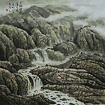 姜光明 国画 《一派山泉情无限》
