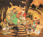 关羽擒将图(扫描有网纹 拼接有痕迹)