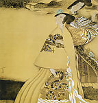 中国现代名画 双娇图 古代美女