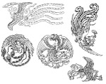 凤 线条凤