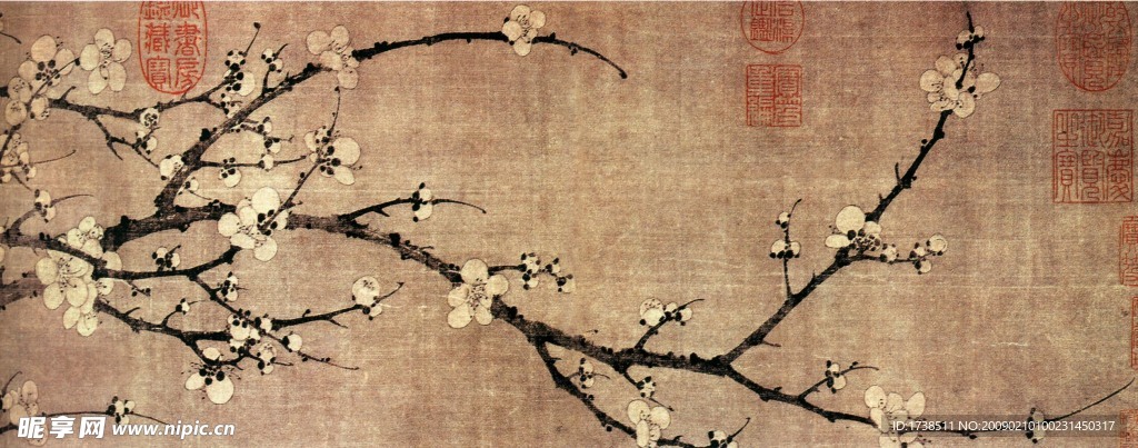 梅花诗意图
