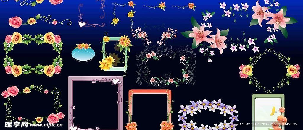 鲜花像框