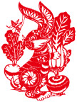 剪纸 十二生肖 兔