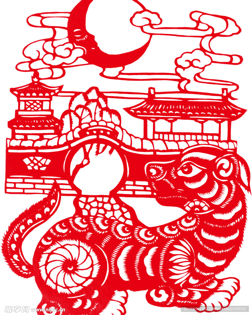 剪纸 十二生肖 狗