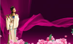 美女 花朵