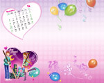 2009甜蜜情侣插画日历浪漫之约