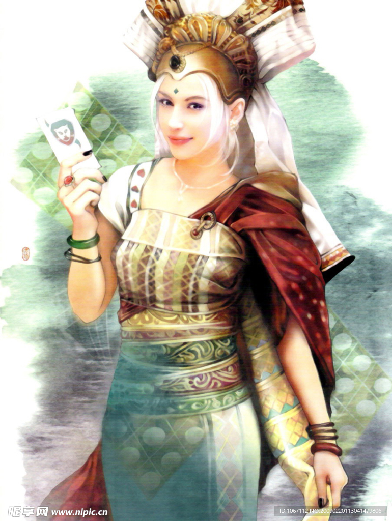 手绘古装美女