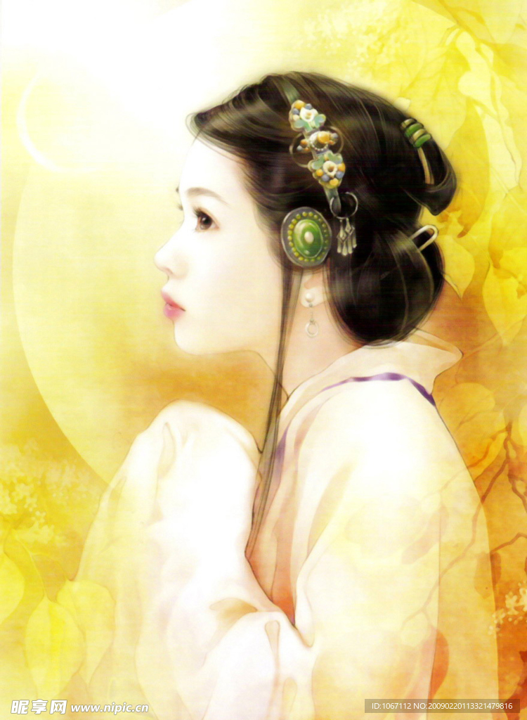 手绘古装美女