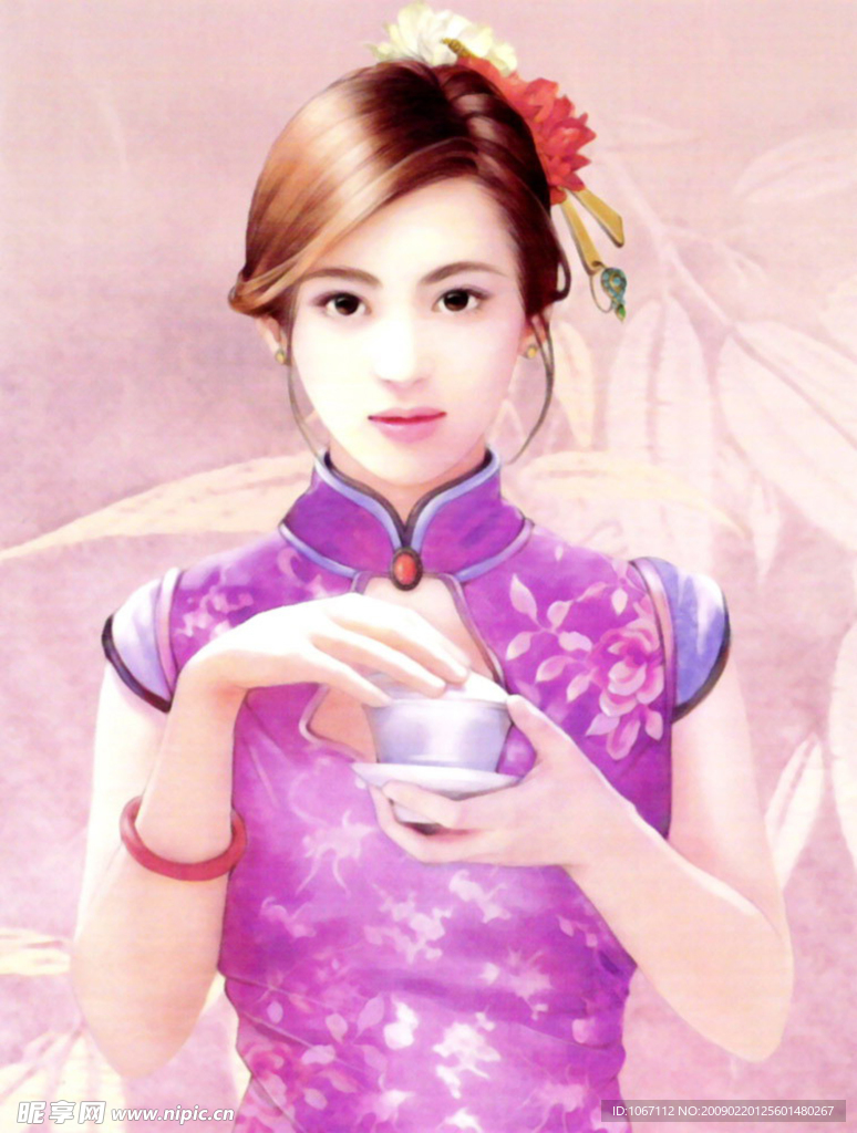 手绘古装美女