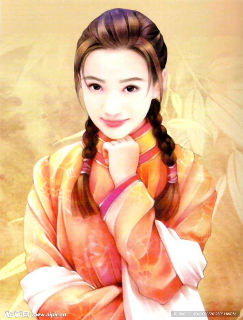 手绘古装美女