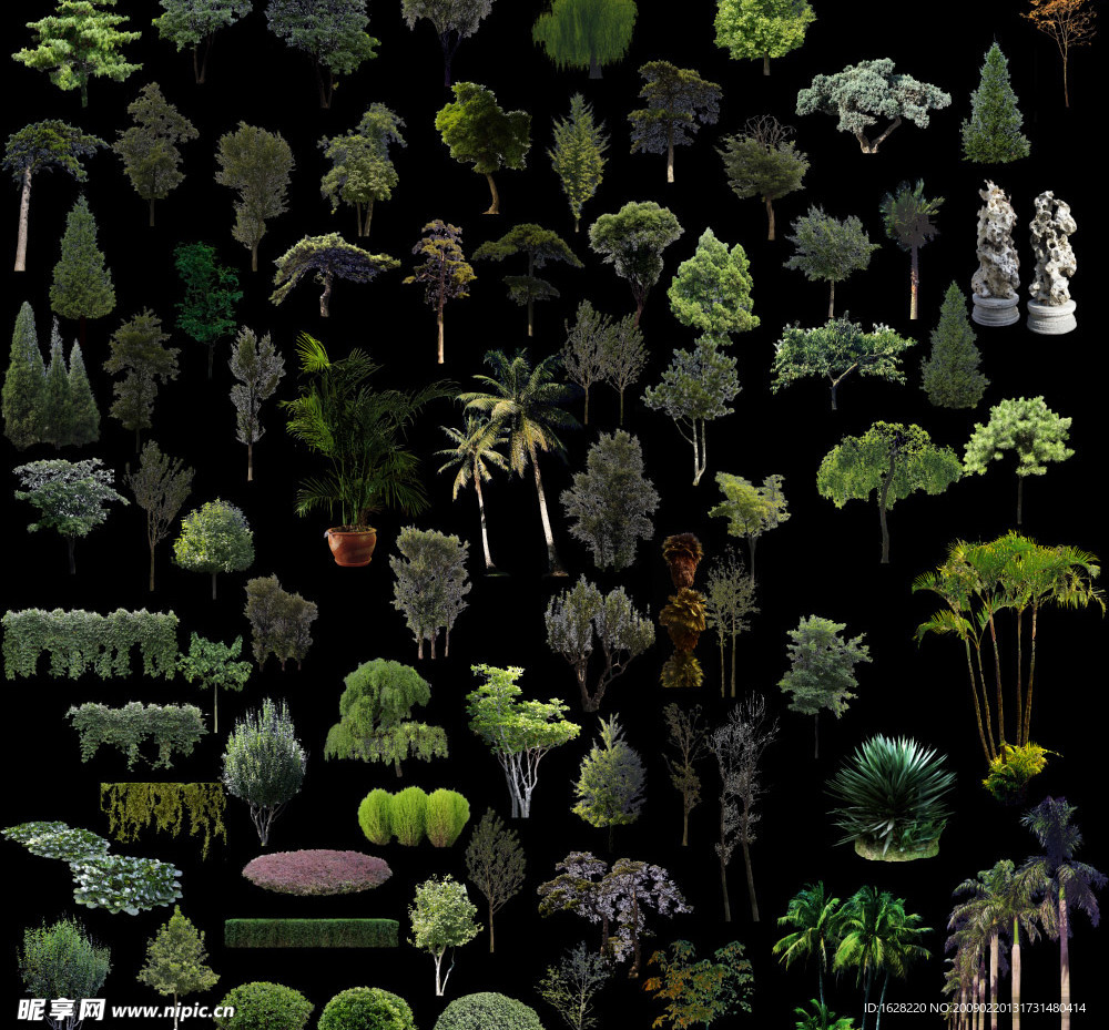 植物配景PSD 4
