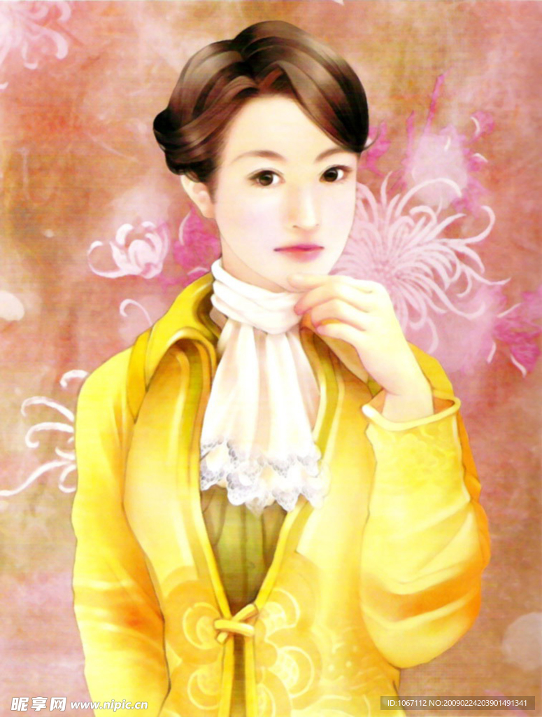 手绘古装美女