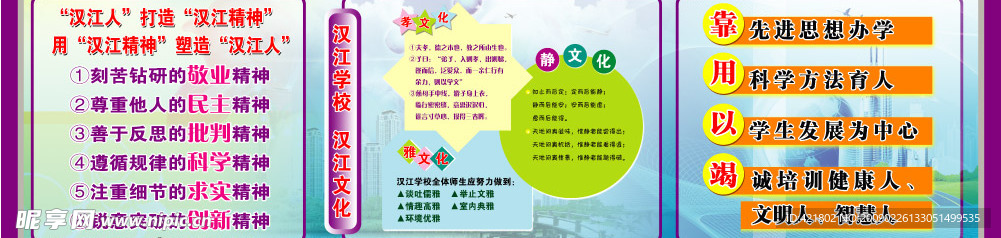 汉江学校围墙海报