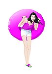 运动美女