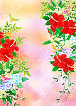 日本风格背景图  清新浪漫花纹