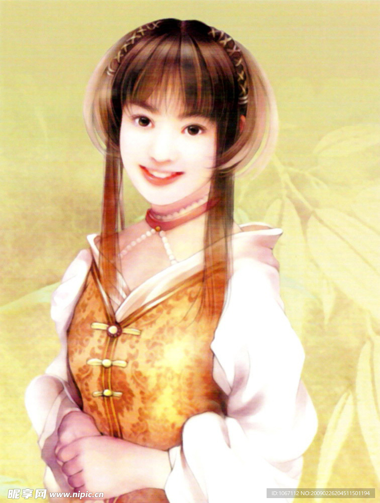手绘古装美女