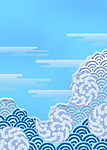 日本风格背景图  清新浪漫花纹