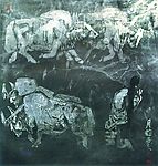 马西光高原人物画月韵