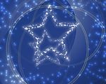 光彩背景蓝色背景五角星(上)