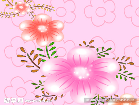 韩国花纹花卉