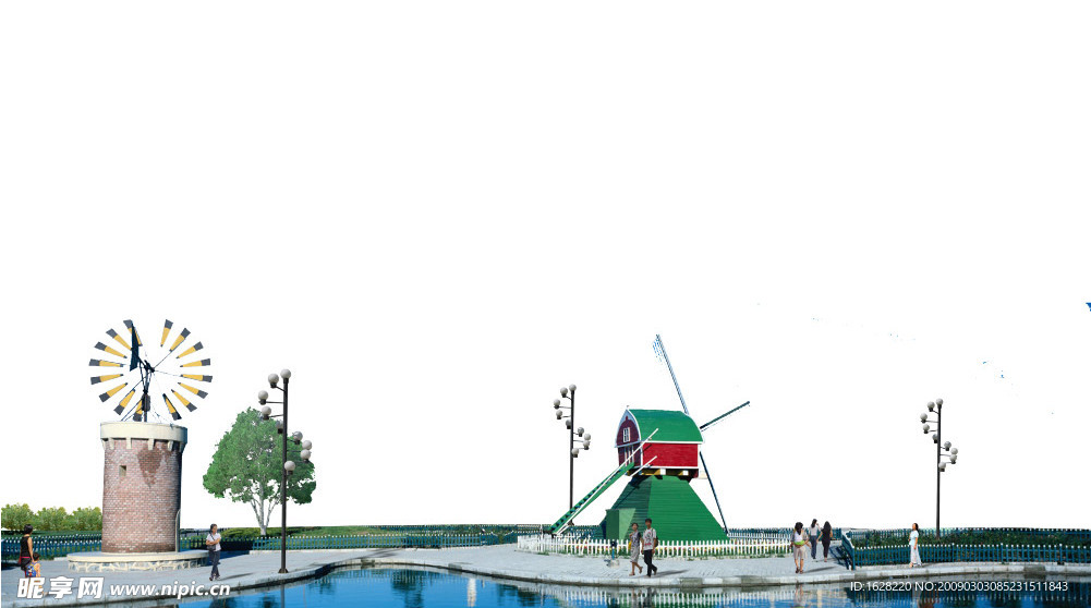 建筑配景PSD