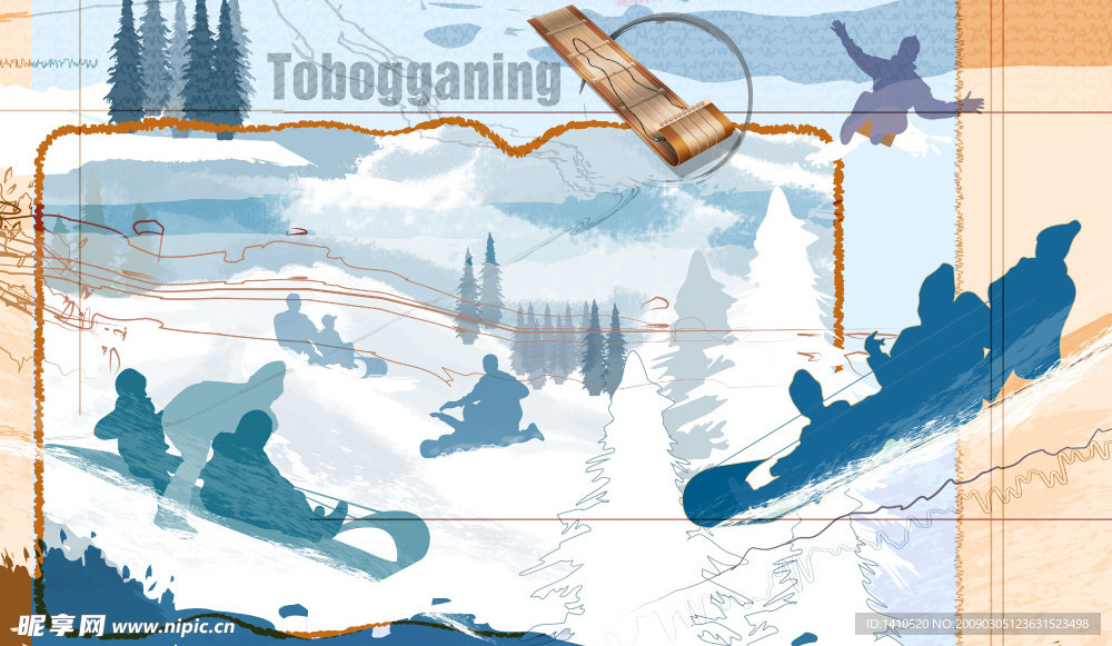 抽像自由式划雪运动