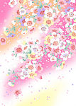 日本风格背景图  清新浪漫花纹