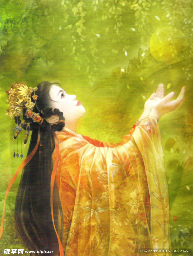 手绘古装美女