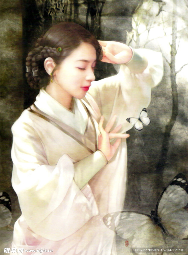 手绘古装美女